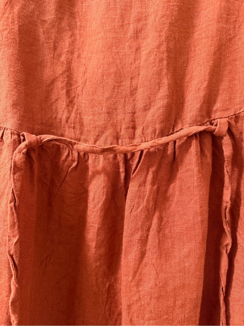 Pyne & Smith No. 32 Pinafore Linen Dress Rust Size medium - Picture 6 of 8